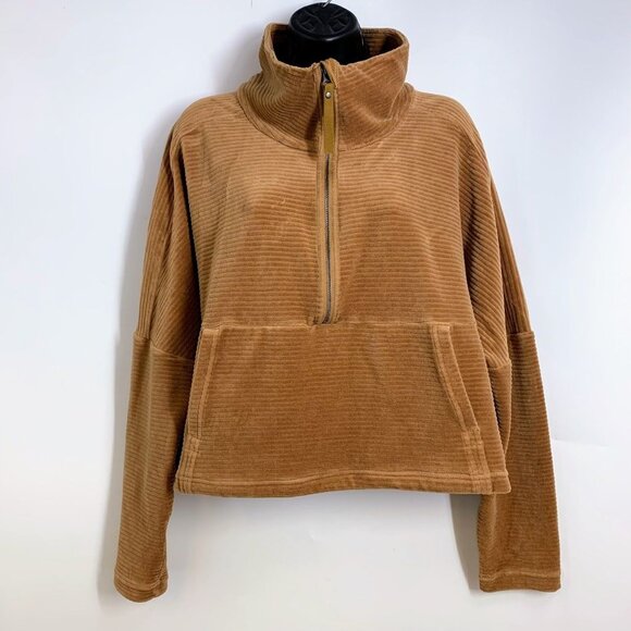 prAna Women's Escambia Half Zip Organic Ribbed Cotton Pullover Size XL - Picture 1 of 14